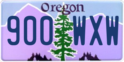 OR license plate 900WXW