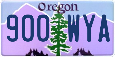 OR license plate 900WYA