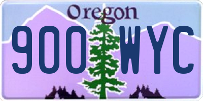 OR license plate 900WYC