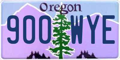 OR license plate 900WYE