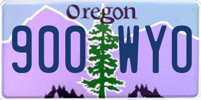 OR license plate 900WYO