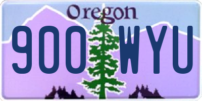 OR license plate 900WYU