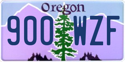 OR license plate 900WZF