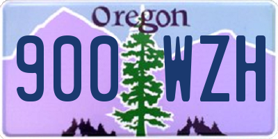 OR license plate 900WZH