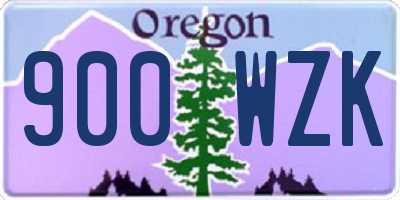 OR license plate 900WZK