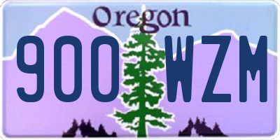 OR license plate 900WZM