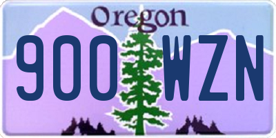 OR license plate 900WZN