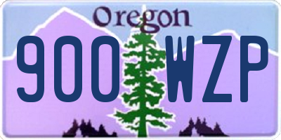 OR license plate 900WZP