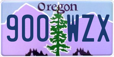 OR license plate 900WZX