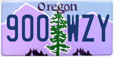 OR license plate 900WZY