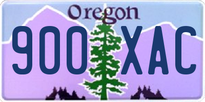 OR license plate 900XAC