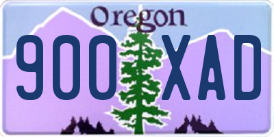 OR license plate 900XAD