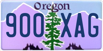 OR license plate 900XAG