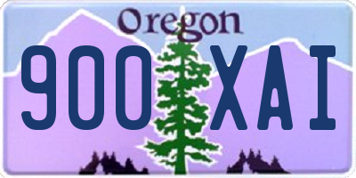 OR license plate 900XAI