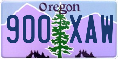 OR license plate 900XAW