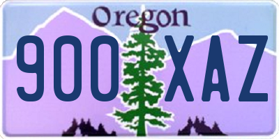 OR license plate 900XAZ