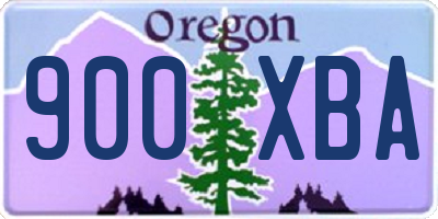 OR license plate 900XBA