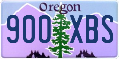 OR license plate 900XBS