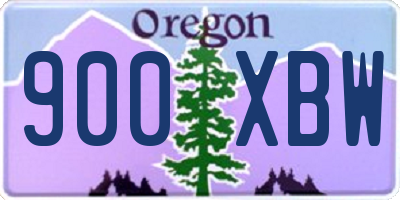 OR license plate 900XBW