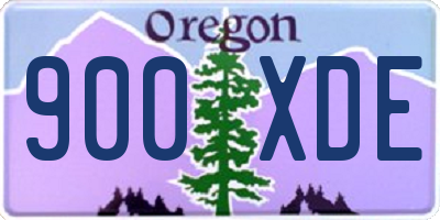 OR license plate 900XDE