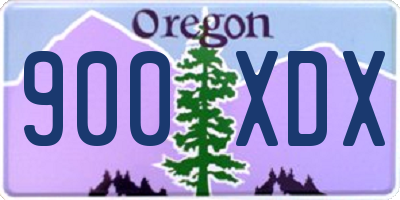 OR license plate 900XDX