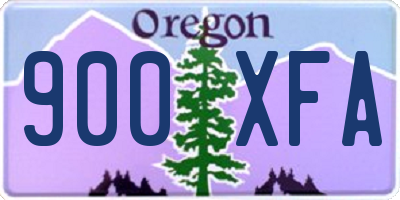OR license plate 900XFA