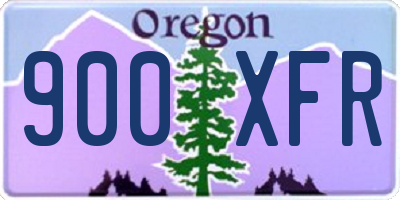 OR license plate 900XFR
