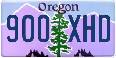OR license plate 900XHD