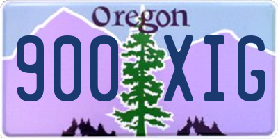 OR license plate 900XIG