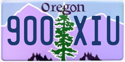 OR license plate 900XIU