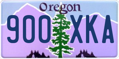 OR license plate 900XKA