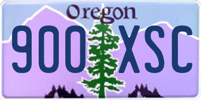 OR license plate 900XSC
