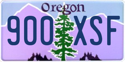OR license plate 900XSF