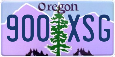 OR license plate 900XSG