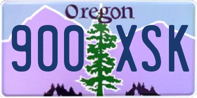 OR license plate 900XSK