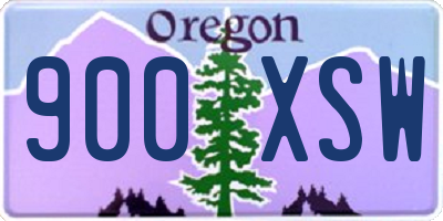 OR license plate 900XSW