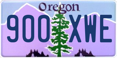 OR license plate 900XWE