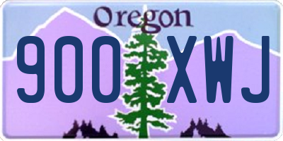 OR license plate 900XWJ