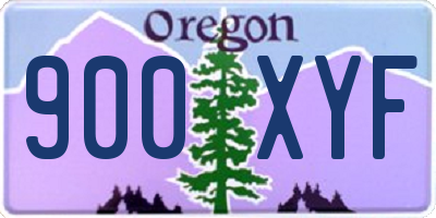OR license plate 900XYF
