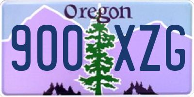 OR license plate 900XZG