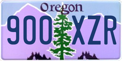 OR license plate 900XZR
