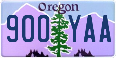 OR license plate 900YAA