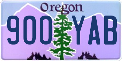 OR license plate 900YAB