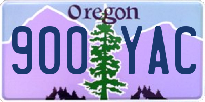 OR license plate 900YAC
