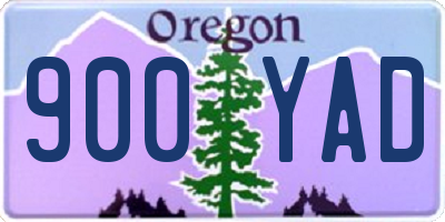 OR license plate 900YAD