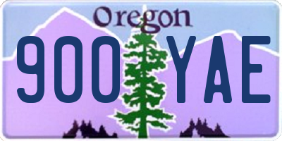 OR license plate 900YAE