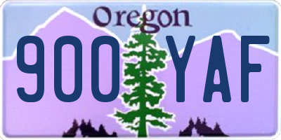 OR license plate 900YAF