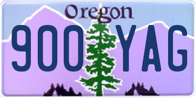 OR license plate 900YAG