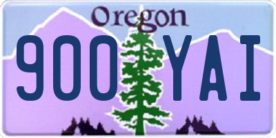 OR license plate 900YAI