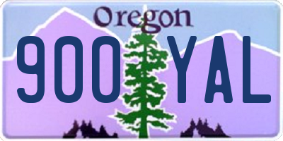 OR license plate 900YAL